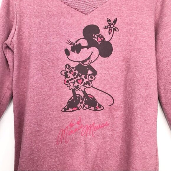 Disney Resort Tokyo Mauve Pink Minnie Mouse Graphic Pullover Sweatshirt - Picture 4 of 14